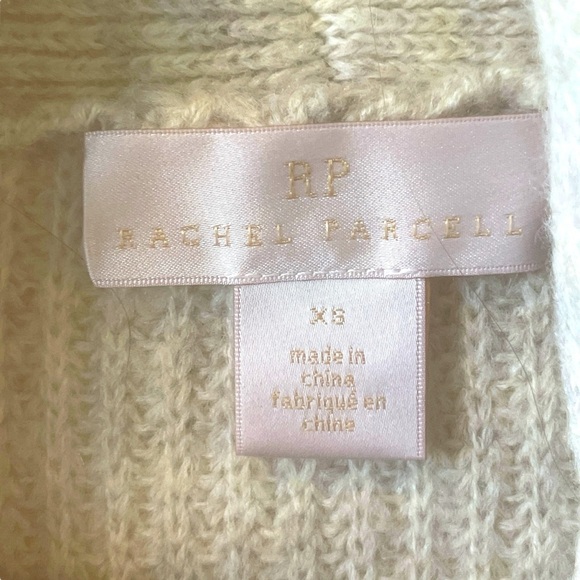 Rachel Parcell Cream Open Front Shawl Collar Cardigan Size XS Oversized - Picture 4 of 6